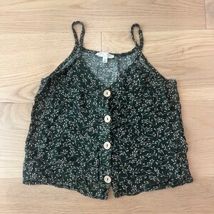 Made in USA - Dark Green sleeveless top - Small